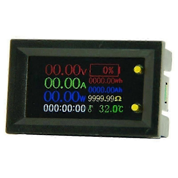 20A Voltmeter Amperemeter 9In1 Multifunktionstestare IPS LCD Spänning Ström Effekt Energi Batteri Elektr