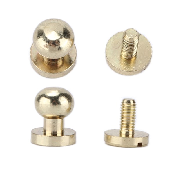 20 set mässingsnitar slitstyrka imitation guld bagage hårdvara tillbehör för hantverksentusiaster 8x7mm