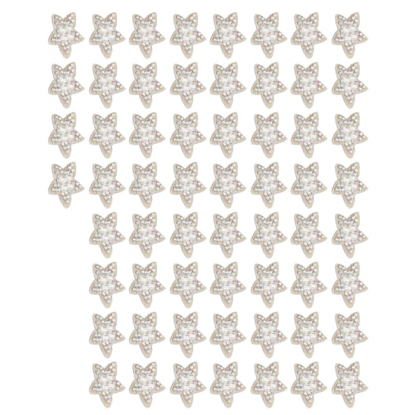 60 st Star Patches Shiny Faux Pearl Rhinestone Korrekt storlek Multi Purpose Sy On Patches för väskor Skor Kläder
