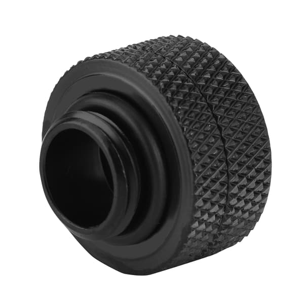 2 stk / pakke vandkøling kompressionsfitting til stift akrylrør OD 14mm sort