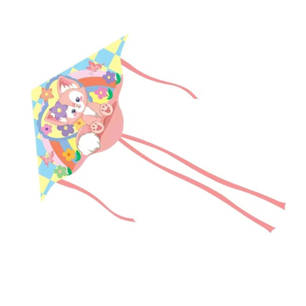 Delta Kite for Kids Adults Ekstremt enkel å fly Kite for Beach Trip Triangle Kite med dobbel hale for nybegynnere Cartoon Shape Blue