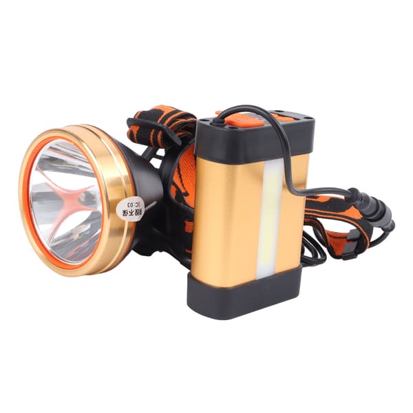 Sterk Hodelykt Vanntett Vinkeljusterbar Lett Multifunksjonell LED Hodelykt for Fiske Camping USB-lading
