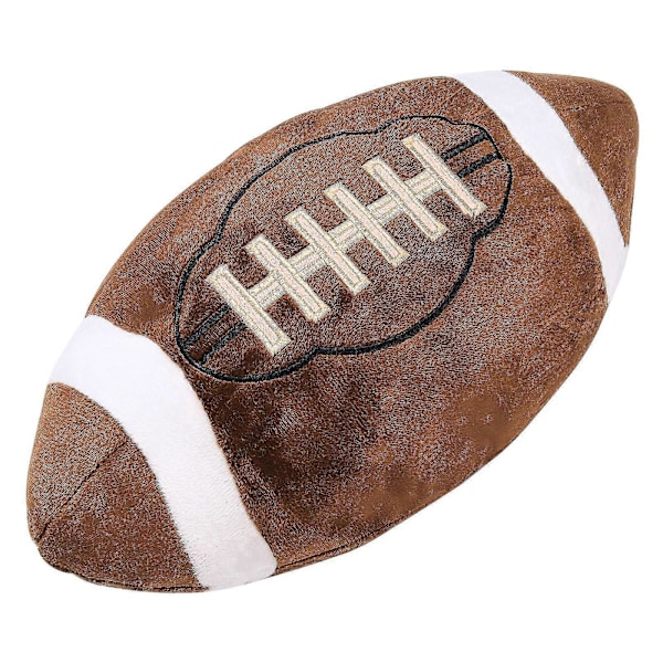 Ball Plysjleketøyball Plysjpute Slitesterk Fotball/baseball/basketball Kosedyr, gave til barn gutt baby Grå rugby30CM