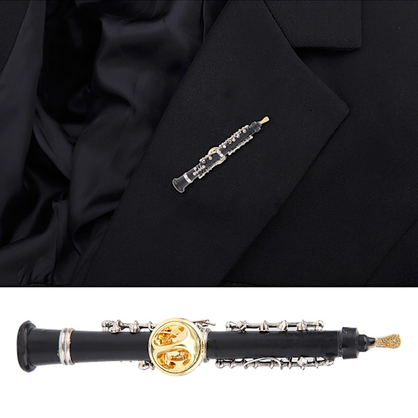 Oboe Form Design Mini Pin Brosch Musikinstrument Hantverk Kläder Dekoration Present