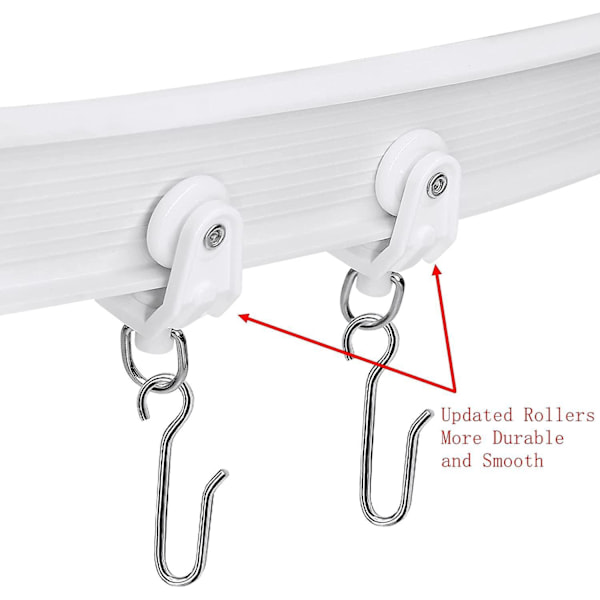 Flexibel Böjbar Böjd Gardinskena, 5 Meter (16,4 fot) Sidoväggsmontering för L-form U-form Burspråksfönster Duschdraperier Rumsavdelare DIY