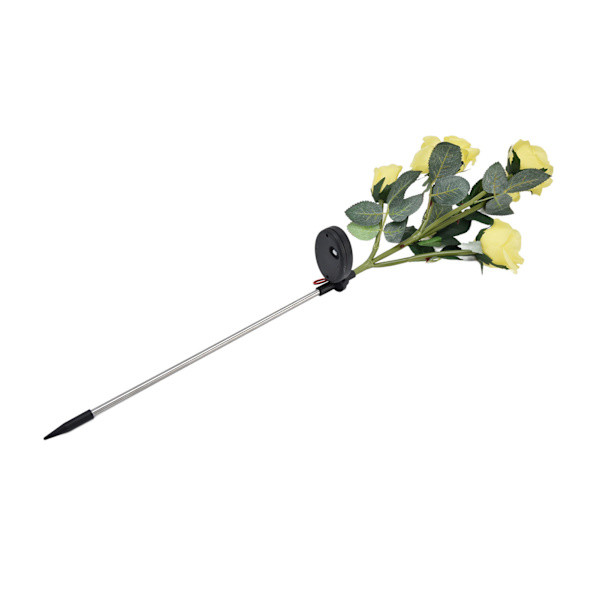 Solcellepanel med solblomster, intelligent lysstyring, vanntett funksjon, solcelleblomsterlys, gult