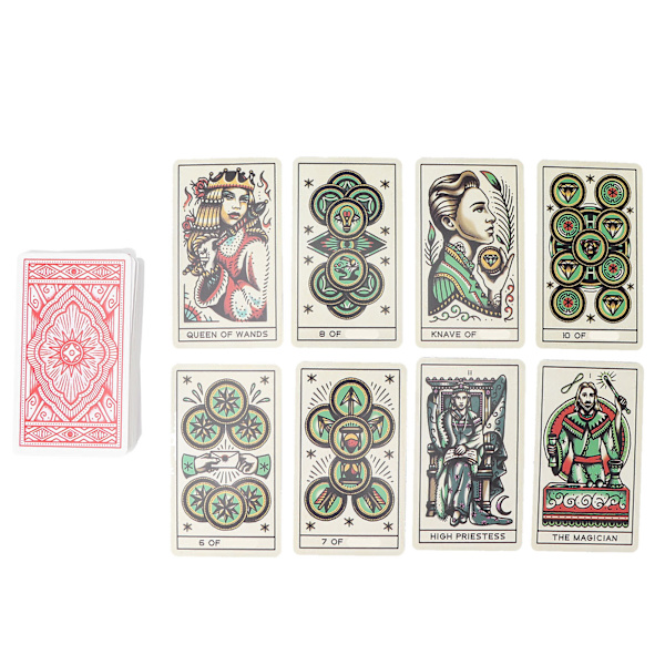 Kannettavien Tarot-korttien kysymyksiin vastaaminen interaktiiviseen peliin aloittelijoille ja kokeneille lukijoille