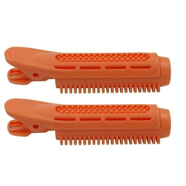 2 stk Hårkrøllerklemmer Klemmer Perm Stenger Styling Rollers DIY Hårverktøy for kvinner, rosa