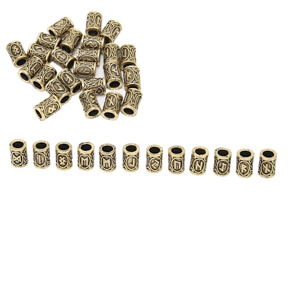 24st Viking Beard Pärlor Brons 24 Designs DIY Zinklegering Material Hårdekoration