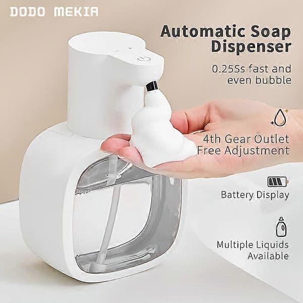 Automatic Foam Soap Dispenser, Wall-Mounted Touchless Induction Electric Hand Wash Liquid Dispenser with USB Charging for Bathroom Kitchen P4D-Liquid Dispenser