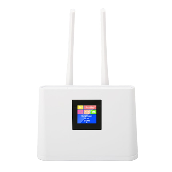 4G LTE trådlös router med SIM-kortplats 300 Mbps CAT4 trådlös mobil WiFi-hotspot-router med 2 antenner 100-240V EU-kontakt