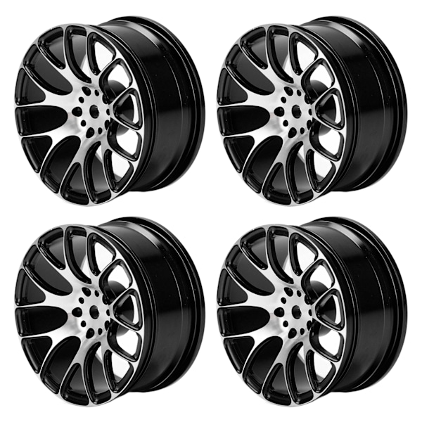 4 kpl RC-pyörännapaa alumiiniseospyörännavan vanteet 52 mm Tamiya TT-01 1/10 RC-autolleMusta