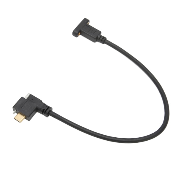 Type C til Type C-kabel 10 Gbps 5A 4k gullbelagt standard 16+1 kjerner 0,3 meter hann til hann USB3.1-kabel
