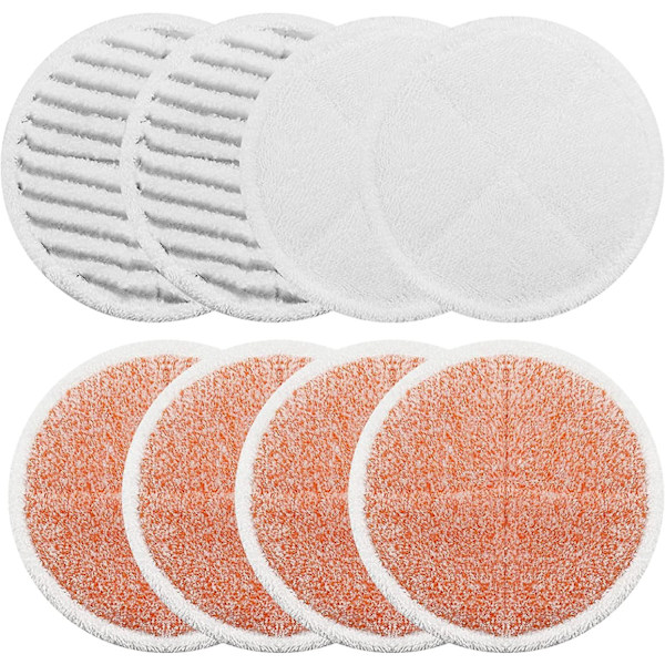 Replacement Steam Mop Pads: 4 Heavy Duty Scrub, 2 Soft, 2 Scrub Pads