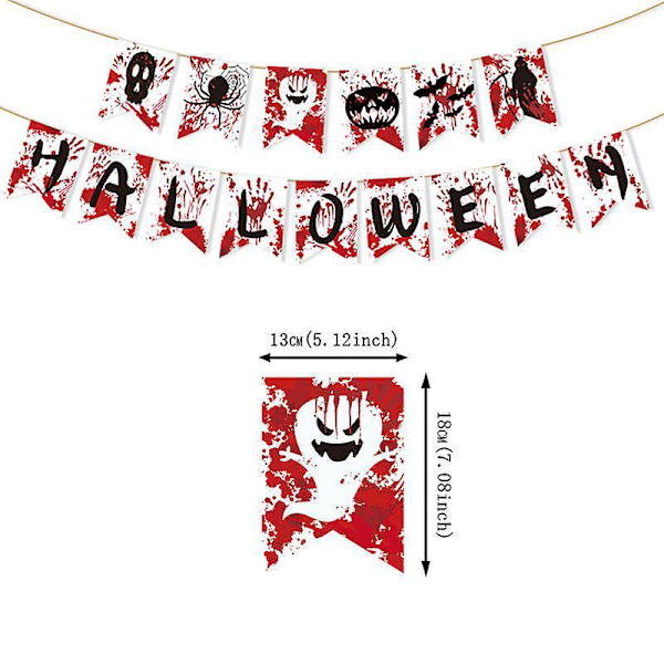 Uhyggelig Halloween Zombie Vampyr Party Banner