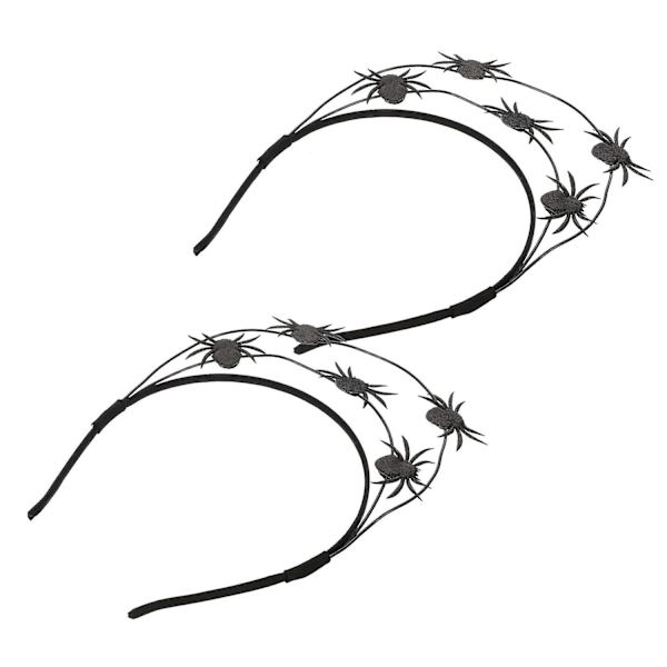 Edderkop Pandebånd Halloween Hårbånd Cosplay Tilbehør Voksen Kostumer Sort Scrunchie Sjov Hovedbeklædning