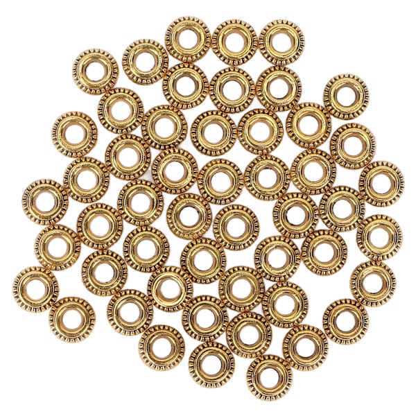 50 st Hårdreadlocks Pärlor Zinklegering Hår Skäggdekorationsringar Gör-det-själv smycken Tillbehör Guld