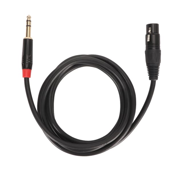 Mikrofonkabel 2m Lang XLR Hun til 1/4 Tomme TRS Balanceret Signal Interconnect Kabel