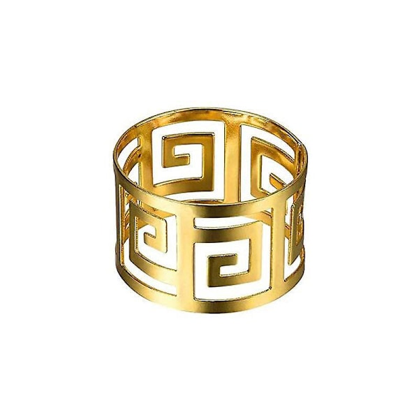 6 Stykker Servietringe Servietholdere Banket Servietring Middag Bryllup Juledekoration Borddekoration (Guld)