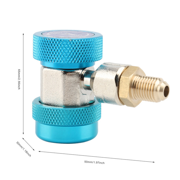 R134A/C Lav Høj Quick Connector Aircondition koblingsadapter Udtræksventilkerne (blå)
