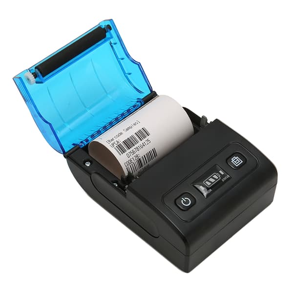 Bærbar termisk skriver multifunksjonell Bluetooth 4.0 58 mm mini termisk kvitteringsskriver for butikk restaurantbedrift EU-plugg