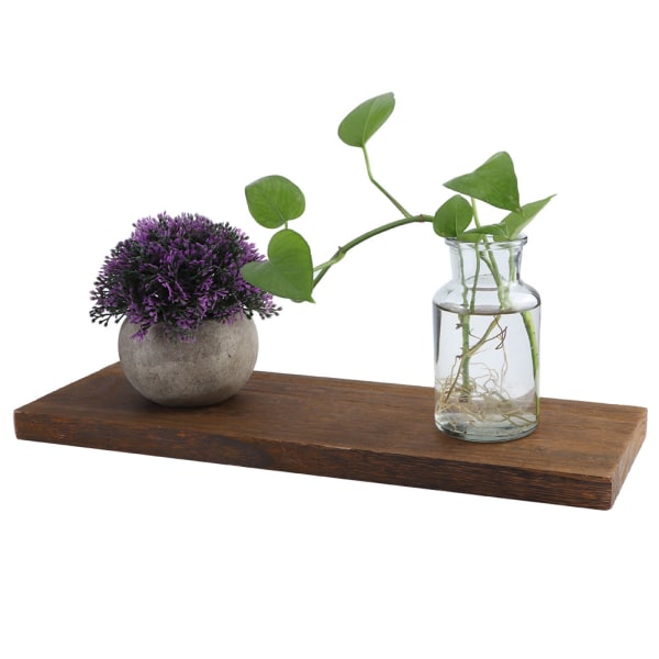 Väggmonterade förvaringshyllor Flytande hylla Träförvaringsställ Displayorganisatör för hemmet Vardagsrum 40x14x2cm