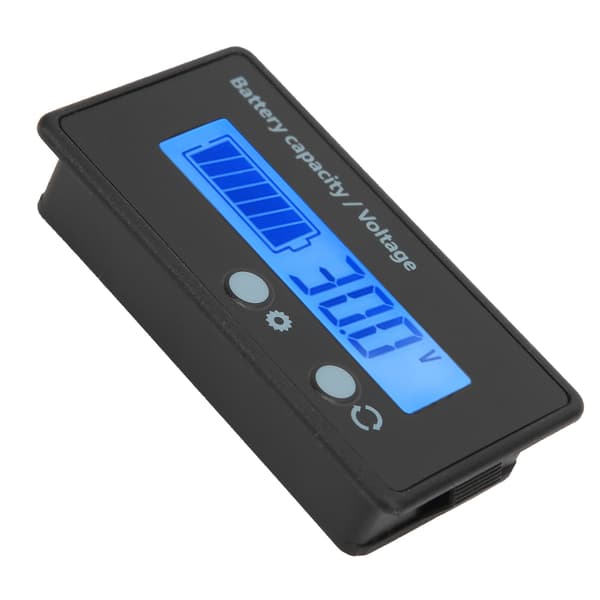 DC10‑100V LCD-skjerm Batterinivåindikator Voltmeter Spenningstester Blå Bakgrunnsbelysning