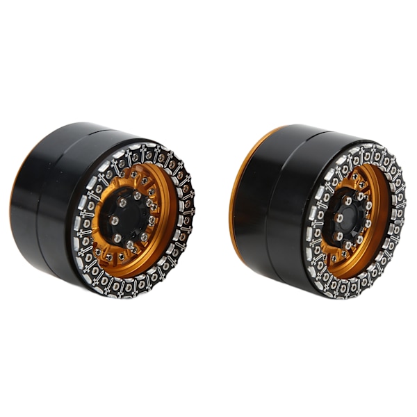 2 stk RC aluminiumslegering 2,2 tommers Beadlock hjulnavsett for Axial SCX10 1/10 RC Crawler bil