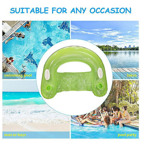 Uppblåsbar PVC Pool Flytande Säng Bekväm Simstol för Vuxna