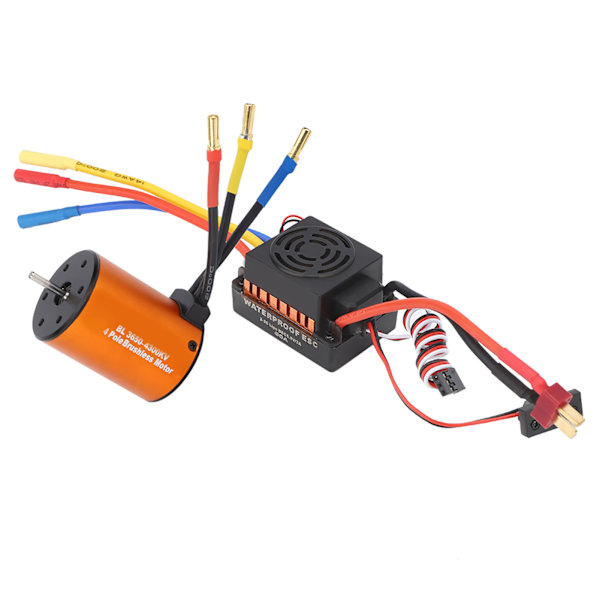 3650 4300KV Børsteløs Motor 60A ESC Oppgraderingsdeler Tilbehør for 1/10 RC Bilmodell