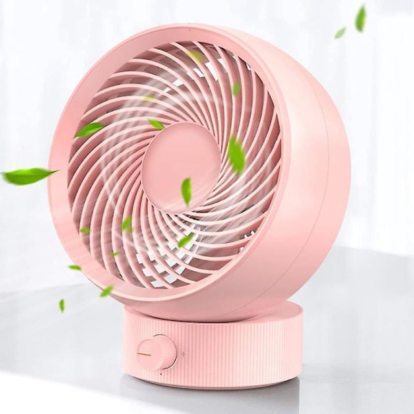 Stille Mini USB Bordventilator til Kontor, Soveværelse, Bord og Skrivebord (Pink)