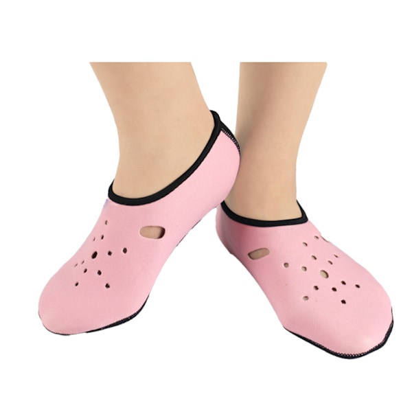 Tjockare halkfria dykstrumpor simstrumpor snorkelutrustning för män kvinnor vattensporter rosa XL (inre längd 25,5 cm)