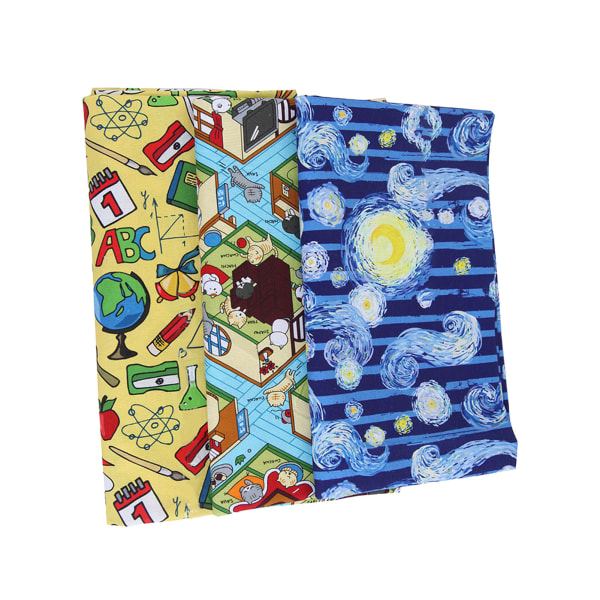 Syduk Mjuk hudvänlig Andas print Quiltduk för DIY Craft Bag Kläder Typ 10