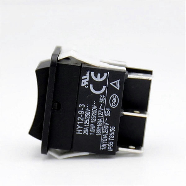 Rocker Switch, HY12-9-3 6-stifts industriell elektrisk vippströmbrytare 125V/250V tryckknapp