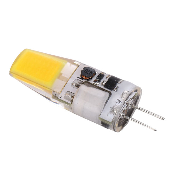 G4 LED COB-pære 5W 600LM Silikonlysekrone Taklampe AC/DC 12V 4,2x1,3cm Naturlig lys 4000-4500K