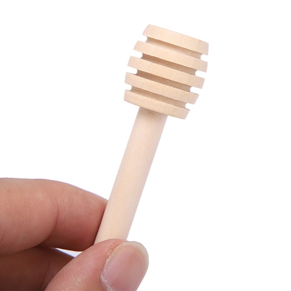 24 st trä honungsdropppinne server sylt sirap droppstirrör köksredskap (8 cm)