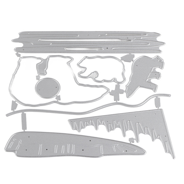 Jul Metallskärverktyg Scrapbooking Präglingsstencil för Korttillverkning Jul DIY Kort Hälsningsfotokort Dekoration