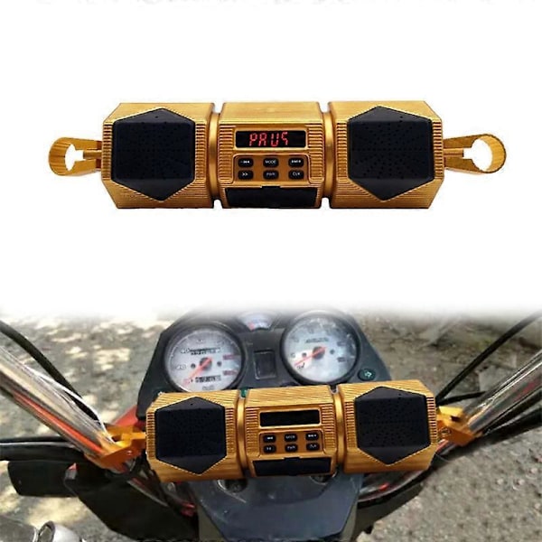 Moottoripyörän MP3-soitin Ohjaustangon kaiutin Bluetooth-musiikki FM-radio