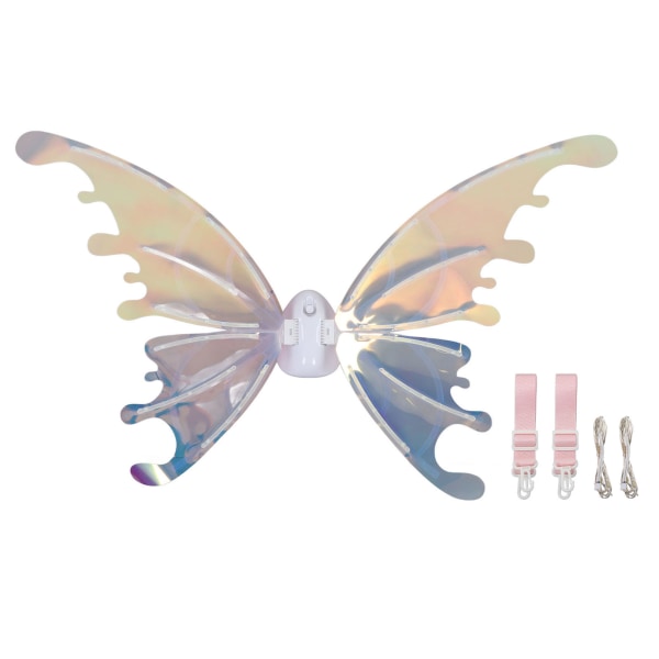 Wings Toy Sähköinen Kiiltävä Värikäs Fairy Lelut LED-valot Värikkäät säädettävät siivet