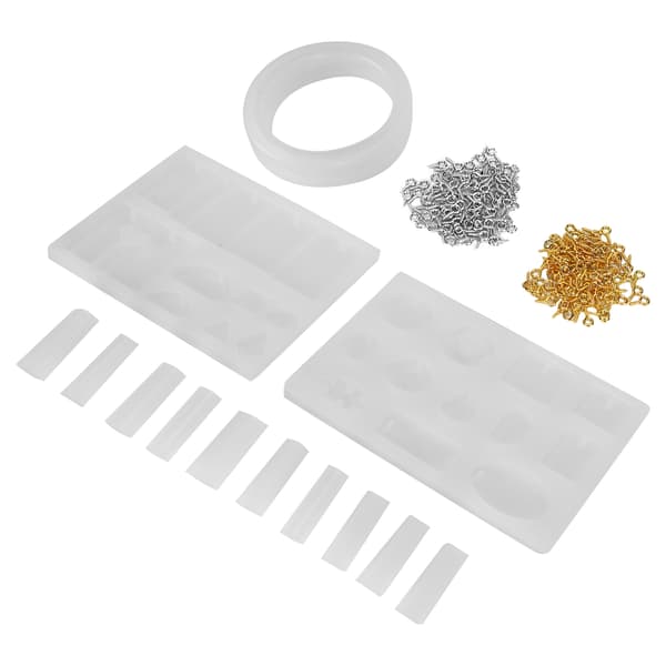 Smyckeshänge Silikonformar DIY Gjutformar Skruvögla Stift Kit Smyckestillverkningsaccessoar