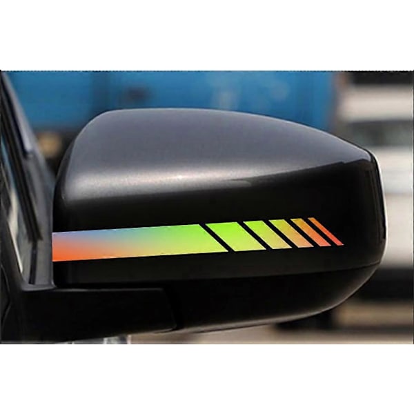 2 Par Bilspejl Stripe Design Klistermærke Pakke (Farve)