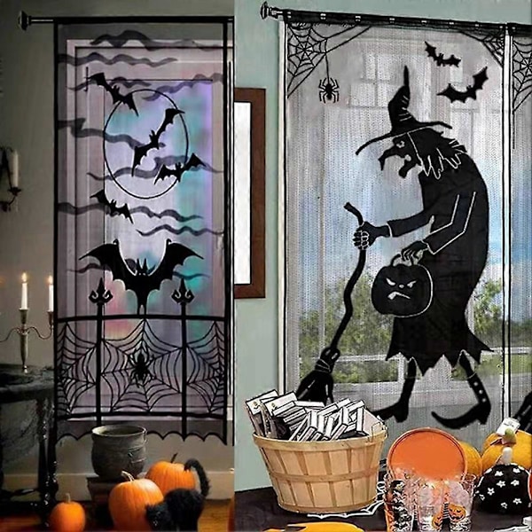 Heksedørgardin til at øge Halloween-dekorationsstemningen