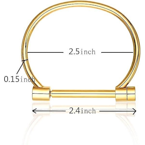 Manschettarmband Bangle Bar Skruv Schackel Nyhet Högpolerat Rostfritt Stål Smycken För Män Kvinnor Unisex Flickor Pojke