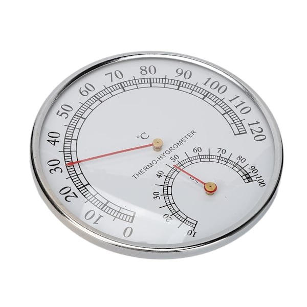 Termohygrometer 2 i 1 0-120°C Bastu Rumstermometer Hög noggrannhet Klarskala mekanisk inomhushygrometermätare