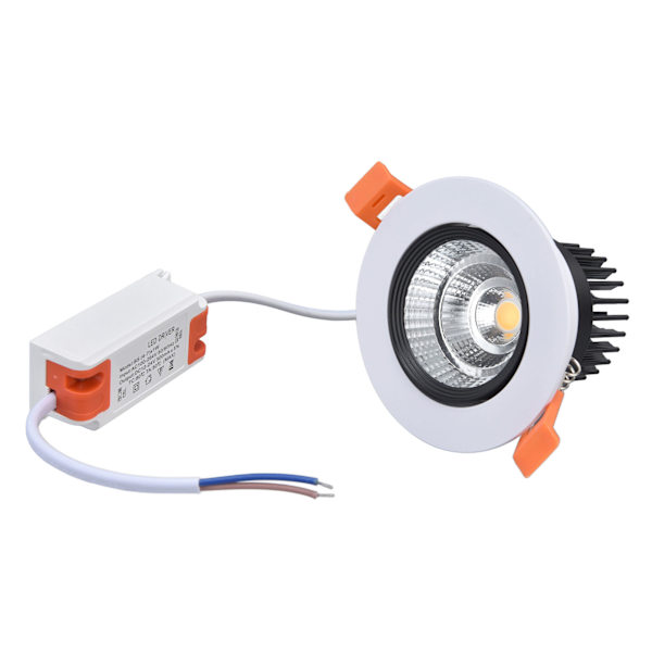 Fellede lys 7W varmt lys 3000K justerbar vinkel LED taklampe for gang stue soverom 100‑264V