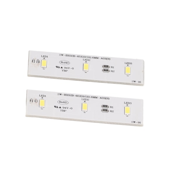 2 st LED-ljuslist för kylskåp, ersättningsdel för frys, SW BX02B DC 12V