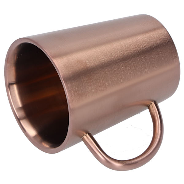 340 ml 304 ölmugg i rostfritt stål Kaffevattenkopp med handtag Dubbelvägg DryckesgodsRose Gold