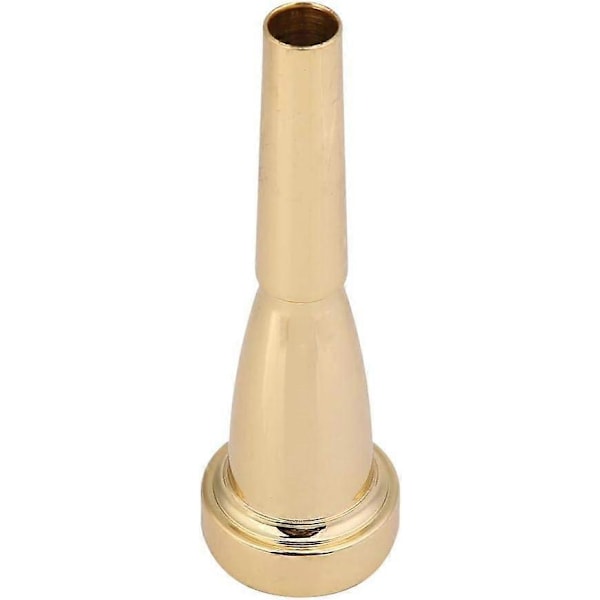 Trompetmunnstykke, messing trompetmunnstykke for 3C størrelse instrumenter (gull)