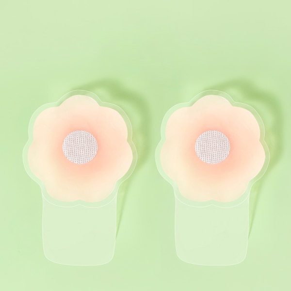 Nipple Cover Silikone Selvklæbende Usynlig Løftende Brystpasties til stropløse outfits Toppe Blomsterform 10 cm til C D Cup Free Størrelse
