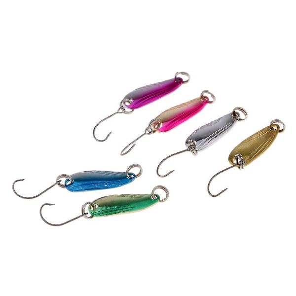 2 x 6st 2,5g Metall Fiskedrag Sked Spinnare Beten Trekrok Utrustning--